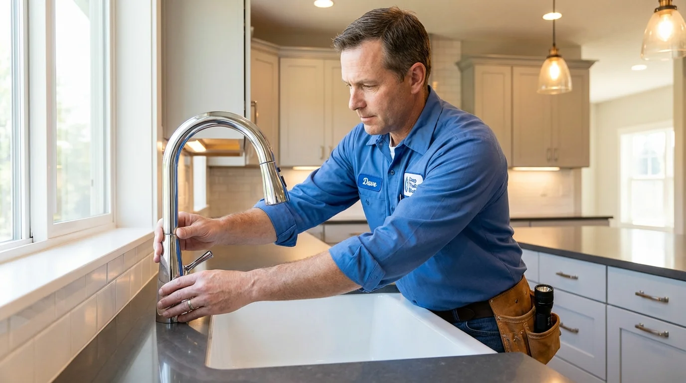 Kitchen faucet installation by Johns Plumbing LLC in Taneytown